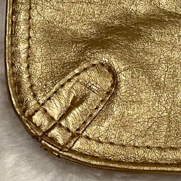 NEIMAN MARCUS Metallic Gold Wristlet NWOT - Picture 5 of 14